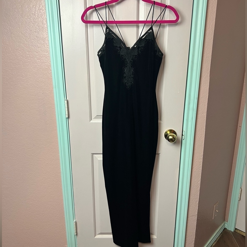 Vintage 90's Y2K Caché Velvet Maxi Slip Dress